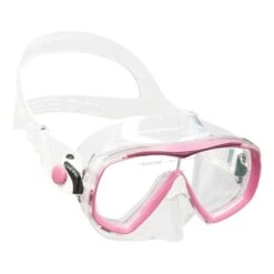 Cressi Estrella Weiß-rosa Tauchmaske Mit Klaren Gläsern