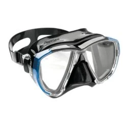 Cressi Big Eyes Scuba Tauchmaske Blau Schwarz Mit Klaren Gläsern