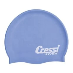 Cressi Silikon Schwimmkappe Hellblau